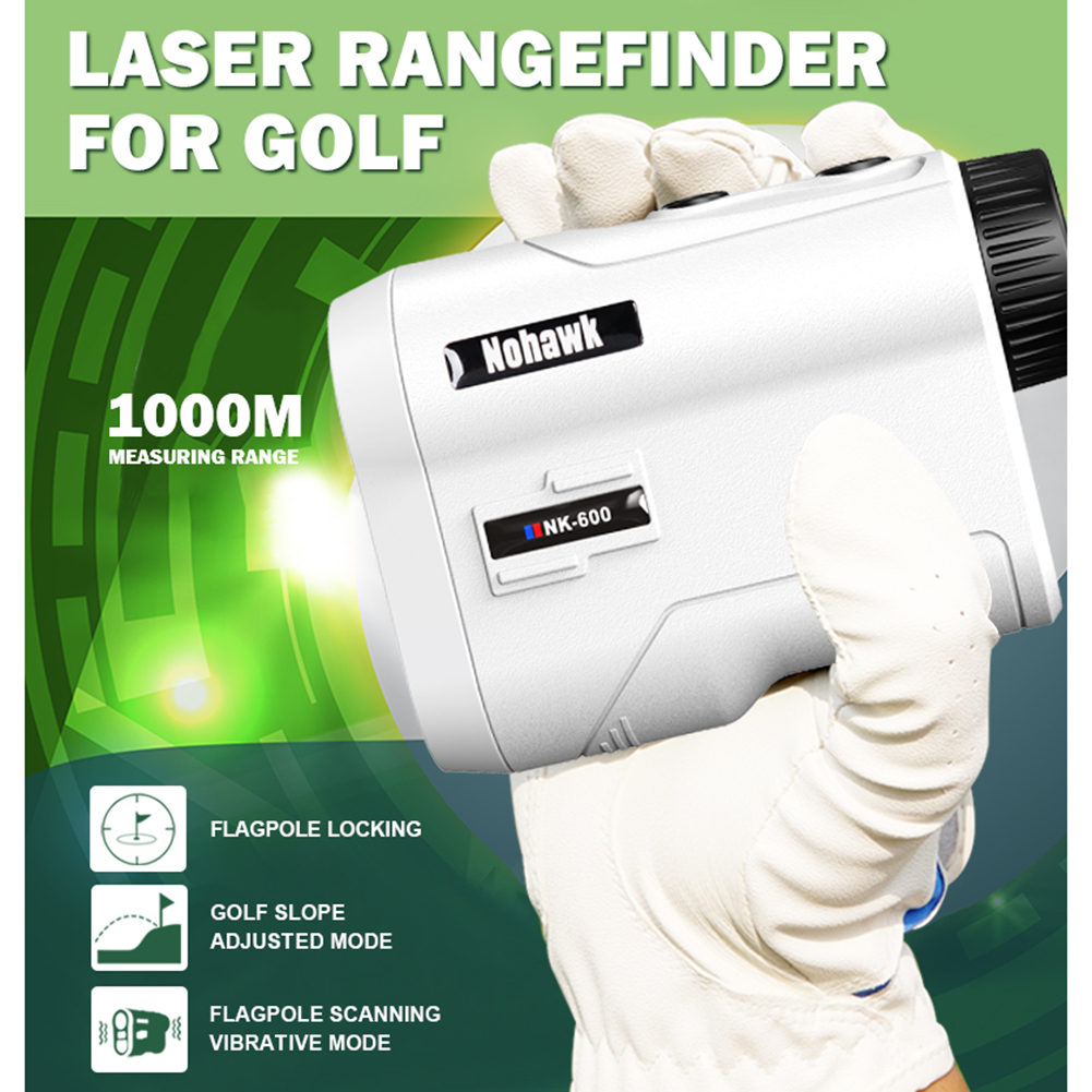 Laser Rangefinder Outdoor Telescope, 1000m, Rechargeable, LCD Display