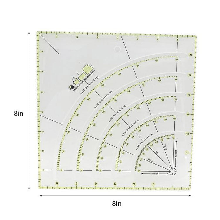 8-Inch Acrylic Measuring Ruler for DIY Crafting
