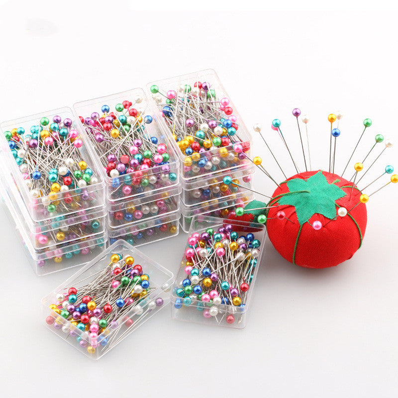 DIY Colorful Pearl Head Pins for Sewing (100 Pieces)