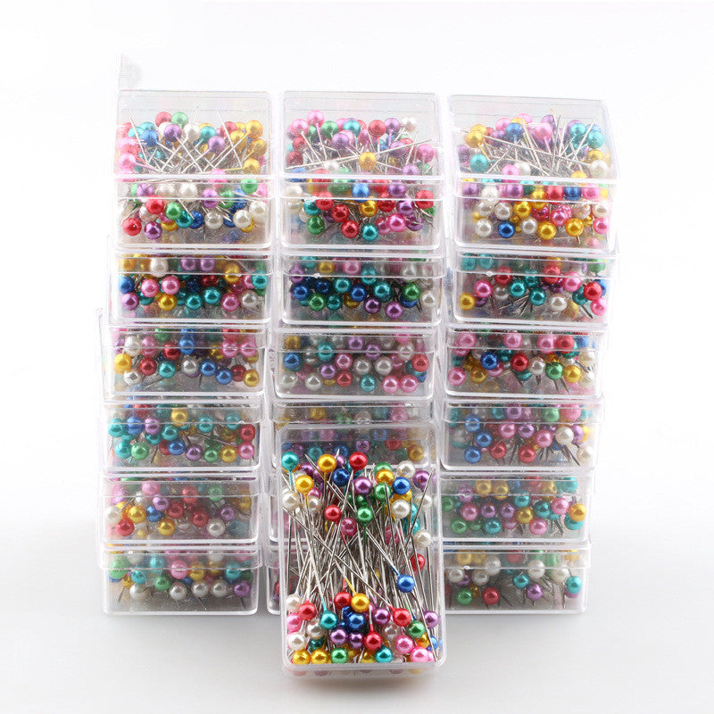 DIY Colorful Pearl Head Pins for Sewing (100 Pieces)